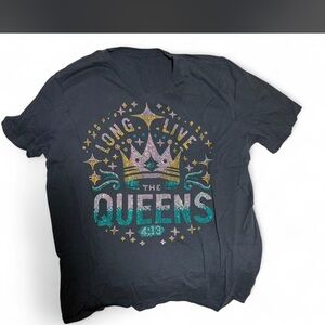 Long Live The Queens Black Graphic Tee